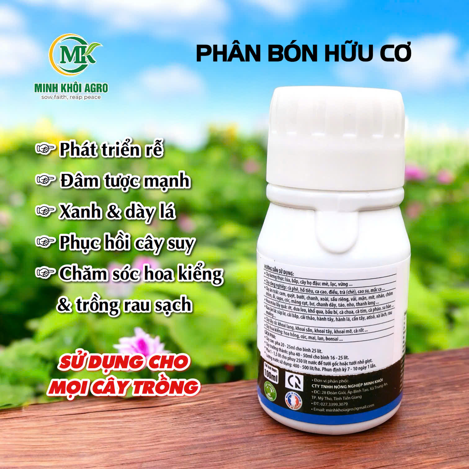 Phân bón hữu cơ F2F Plus - Chai 100ml